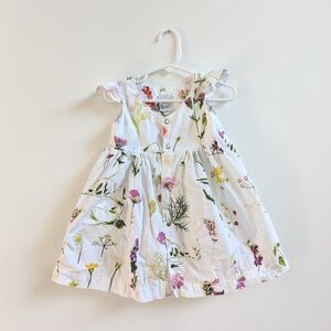 Blu Monet Boutique Dress Girls Sz 2T White Wildflower Small Shop